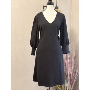 Eloquii Dress Black V-Neck Neck 3/4 Sleeve Size 14 NWT